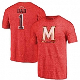 Maryland Terrapins Fanatics Branded Red Greatest Dad Tri Blend T-Shirt,baseball caps,new era cap wholesale,wholesale hats